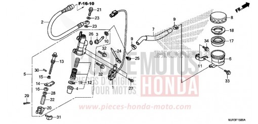 MAÎTRE-CYLINDRE DE FREIN ARRIÈRE GL1800CF de 2015